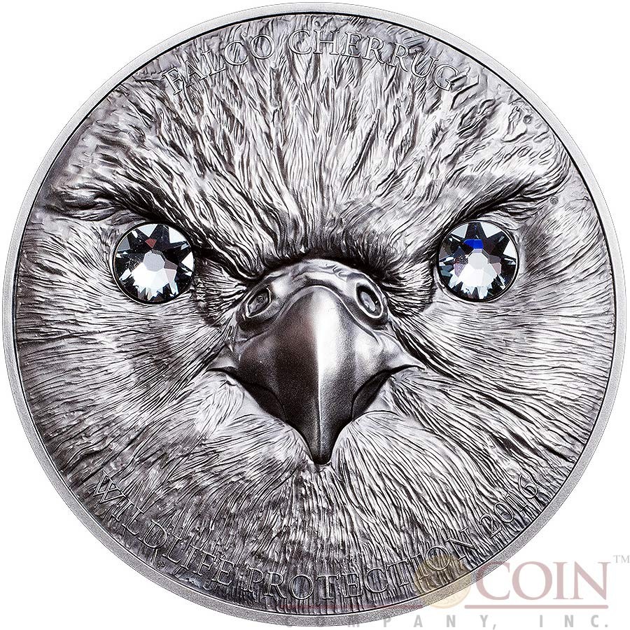 Mongolia SAKER FALCON series WILDLIFE PROTECTION 500 Togrog Silver